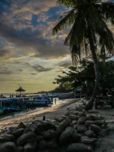 Sonnenuntergang Hafen Gili Air