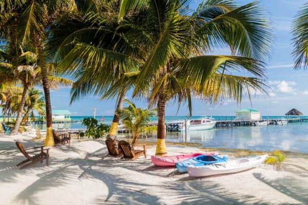 Belize - Strand der Insel Caye Caulker