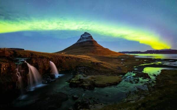 Island Rundreise Nordlichter über Kirkjufell